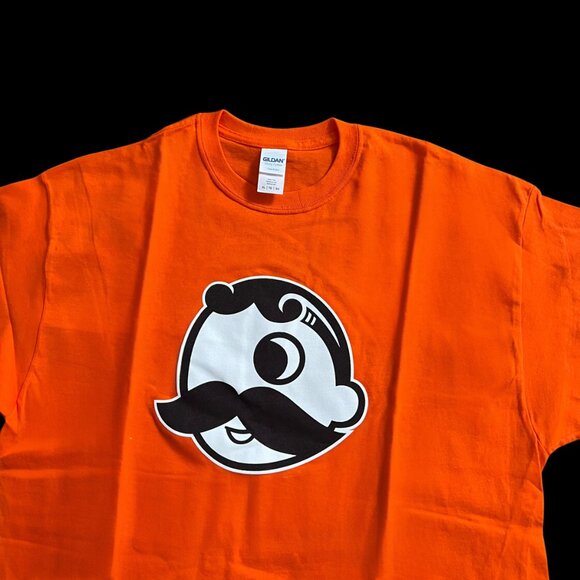 NEW National Bohemian Natty Boh Orange Cotton T-Shirt Size XL Logo Beer Brand n - Picture 2 of 3